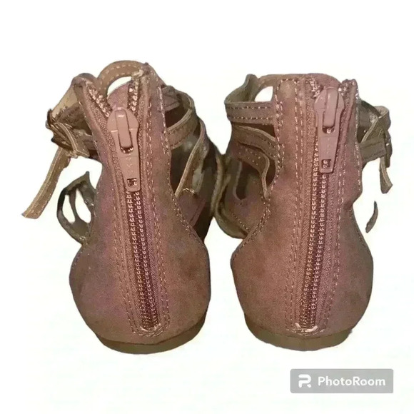 Lauren Conrad Mauve Strappy Pointed Toe Flat Shoes, Size 9 - Picture 3 of 5